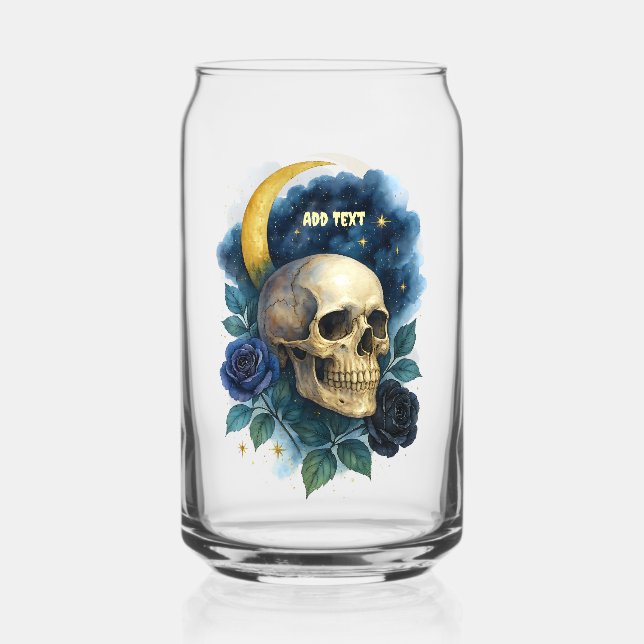 Vaso Con Forma De Lata Brujería estética floral gótica Halloween espeluzn (Anverso)