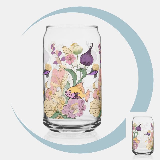 Vaso Con Forma De Lata Buena Fortuna al Mar (Good Fortune to Sea Can Glass
)