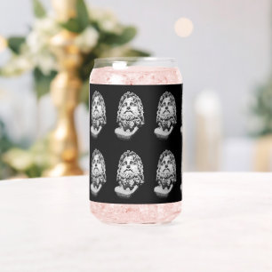 Vaso Con Forma De Lata Busto de mármol grecorromano clásico en blanco y n