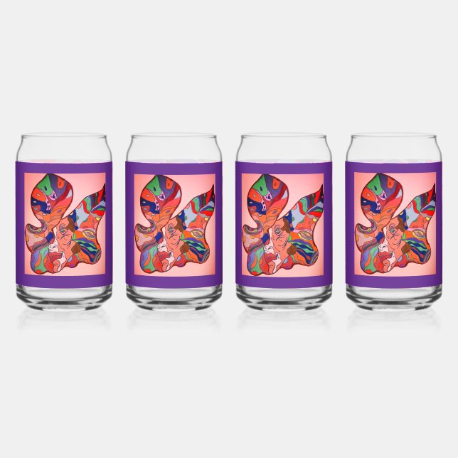 Vaso Con Forma De Lata Butterfly Leaf Portrait (Anverso)