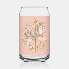 Vaso Con Forma De Lata Caballo de carrusel vintage arte lindo