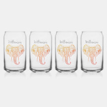 Cabeza elefante sombras de cítricos personalizados