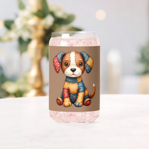 Vaso Con Forma De Lata Cachorro de arte folclórico porcino Cottagecore