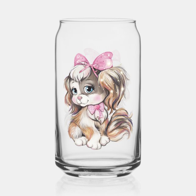 Vaso Con Forma De Lata Cachorro Puede Vidrio (Anverso)