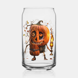 Vaso Con Forma De Lata Calabaza de Halloween