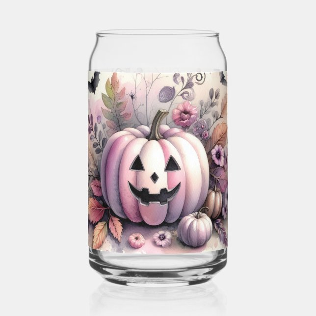 Vaso Con Forma De Lata Calabazas de Halloween otoñales (Anverso)