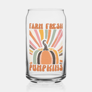 Vaso Con Forma De Lata Calabazas frescas de la granja retro