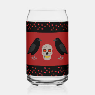 Vaso Con Forma De Lata Calavera gótica y guardián recorren Halloween