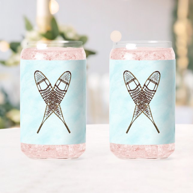 Vaso Con Forma De Lata Calzado De Nieve En Papel Antiguo (Insitu (Boda))
