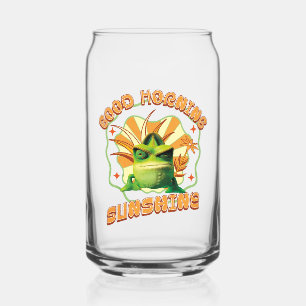 Vaso Con Forma De Lata Camaleón gruñón divertido humor matutino