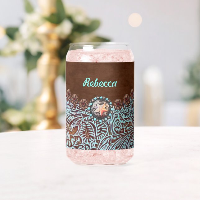 Vaso Con Forma De Lata camarera de novias marrón turquesa de países occid (Insitu (Boda))