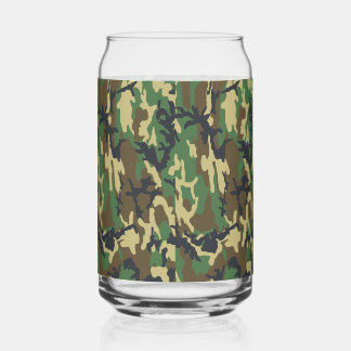 Vaso Con Forma De Lata Camo Beer Glass – Woodland Print Can Style