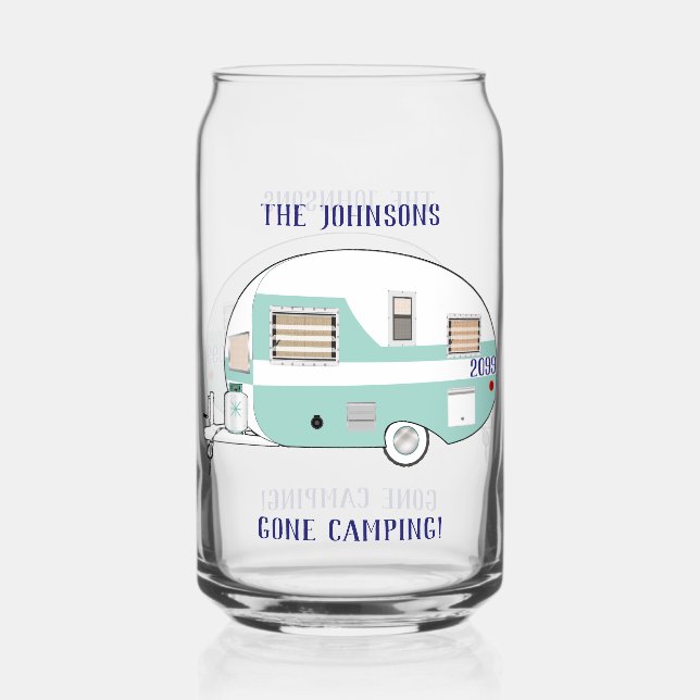 Vaso Con Forma De Lata Camping RV Trailer Camper Beer (Anverso)