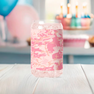 Vaso Con Forma De Lata Camuflaje rosa, ejército, ejército