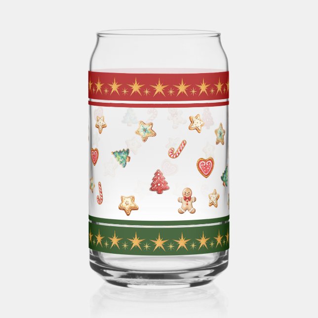 Vaso Con Forma De Lata Can Glass with Christmas Cookies (Izquierda)