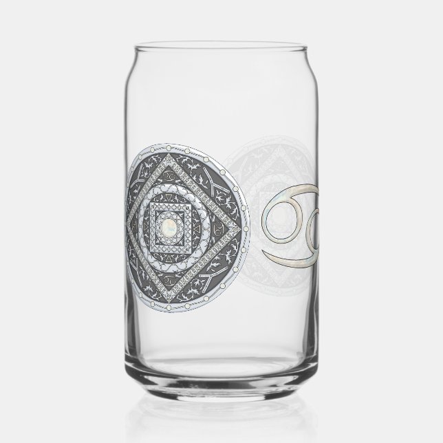 Vaso Con Forma De Lata Cáncer Mandala (Anverso)