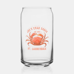 Vaso Con Forma De Lata Cangrejo acuarela Ilustracion Personalizado Textos