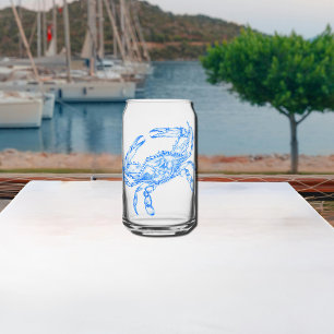 Vaso Con Forma De Lata Cangrejo azul vintage