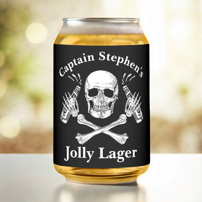 Vaso Con Forma De Lata Capitán del barco Jolly Lager Personalizado Beer P (Subido por el creador)