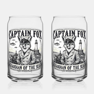 Vaso Con Forma De Lata Capitán Zorro Guardián de los Mares Diseño Náutico