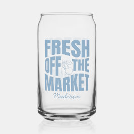 Vaso Con Forma De Lata Caprichoso Fresh Off The Market Azul para Despedid