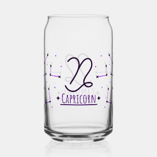 Vaso Con Forma De Lata Capricorn Can Glass Zodiac Drinkware