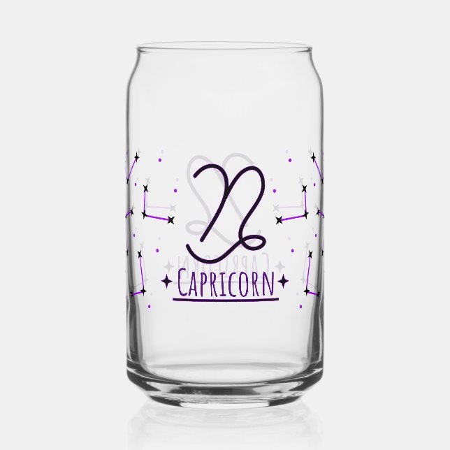 Vaso Con Forma De Lata Capricorn Can Glass Zodiac Drinkware (Anverso)