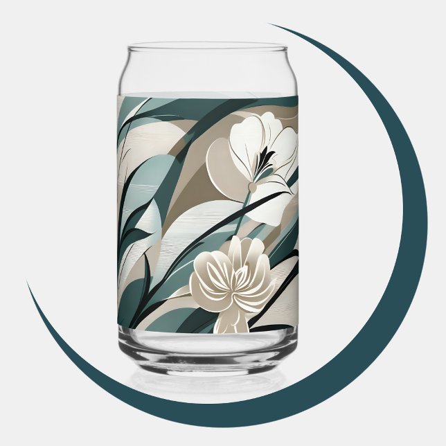 Vaso Con Forma De Lata Capullos con joyas (Jeweled Buds Can Glass
)