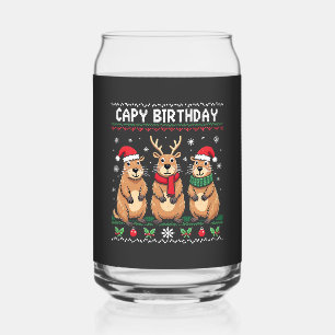 Vaso Con Forma De Lata Capy Birthday Navidades feos suéter Capybara