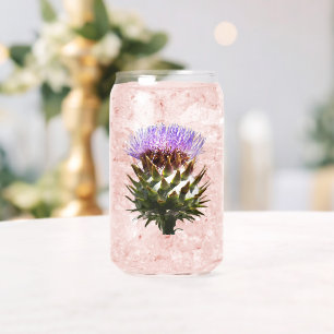 Vaso Con Forma De Lata Cardo Floral de Cardo Púrpura
