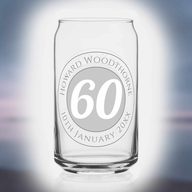 Vaso Con Forma De Lata Celebración de cumpleaños con nombre, edad y fecha (Subido por el creador)