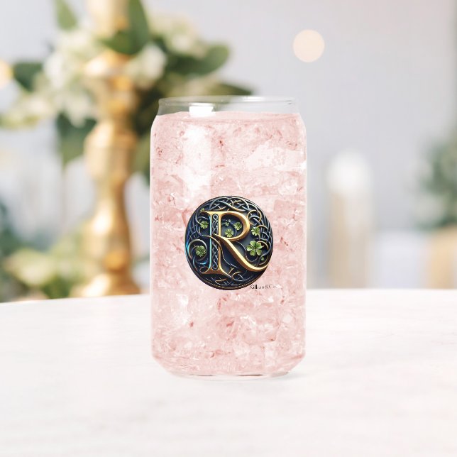 Vaso Con Forma De Lata Celtic Monogram Can Glass Set (Insitu (Boda))