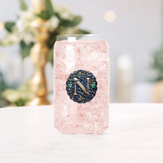 Vaso Con Forma De Lata Celtic Monogram Can Glass Set (Insitu (Boda))