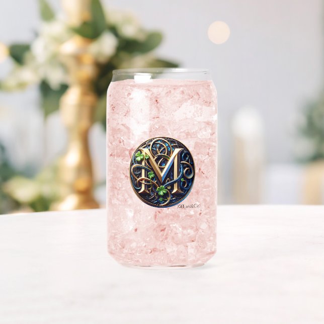 Vaso Con Forma De Lata Celtic Monogram Can Glass Set (Insitu (Boda))