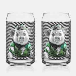 Vaso Con Forma De Lata Ceramic Piggy Glass