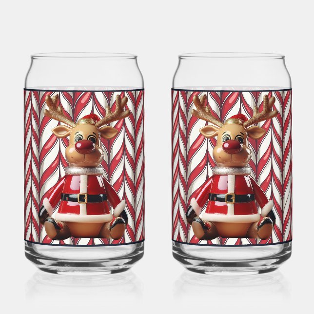 Vaso Con Forma De Lata Ceramic Reindeer Soda Glass (Anverso)