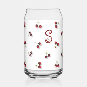Vaso Con Forma De Lata Cerezas Vidrio para beber