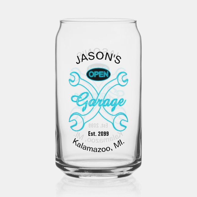 Vaso Con Forma De Lata Cerveza Drinkware Garage Wrenches (Anverso)