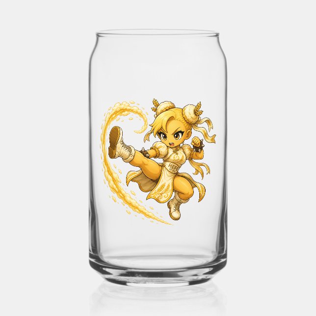 Vaso Con Forma De Lata Cerveza Luchadora Hefe (Anverso)