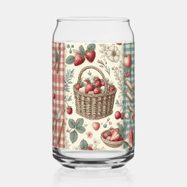 Vaso Con Forma De Lata Cesta de Frutas Gingham Diversión