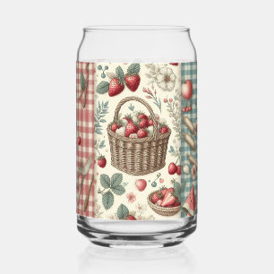 Vaso Con Forma De Lata Cesta de Frutas Gingham Diversión