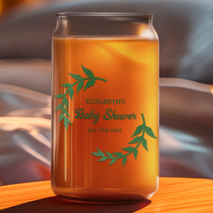 Vaso Con Forma De Lata Chic Baby Shower de Vegetación