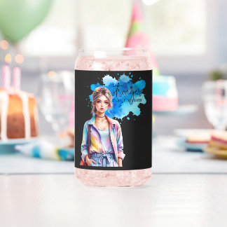 Vaso Con Forma De Lata Chica Inspiradora Gráfica 