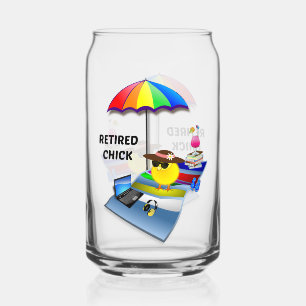 Vaso Con Forma De Lata Chica Jubilada, Siempre Tan Cuidada,