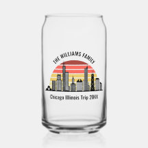 Chicago Sunset Customized Trip Souvenir