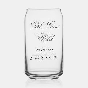 Vaso Con Forma De Lata Chicas alborotadas nombre de la fiesta de soltera
