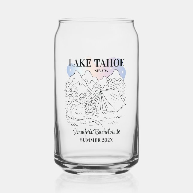 Vaso Con Forma De Lata Chicas del partido Camp Bachelorette Camping Perso (Anverso)