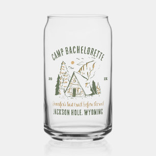 Vaso Con Forma De Lata Chicas del partido Camp Bachelorette Camping Perso
