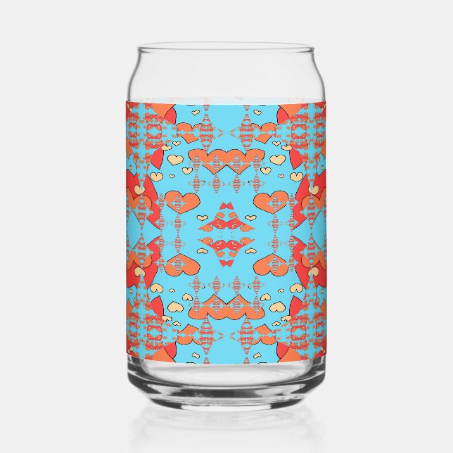 Vaso Con Forma De Lata Chispas de Corazones (Anverso)