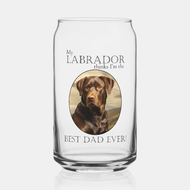 Vaso Con Forma De Lata Chocolate Lab Dad (Anverso)